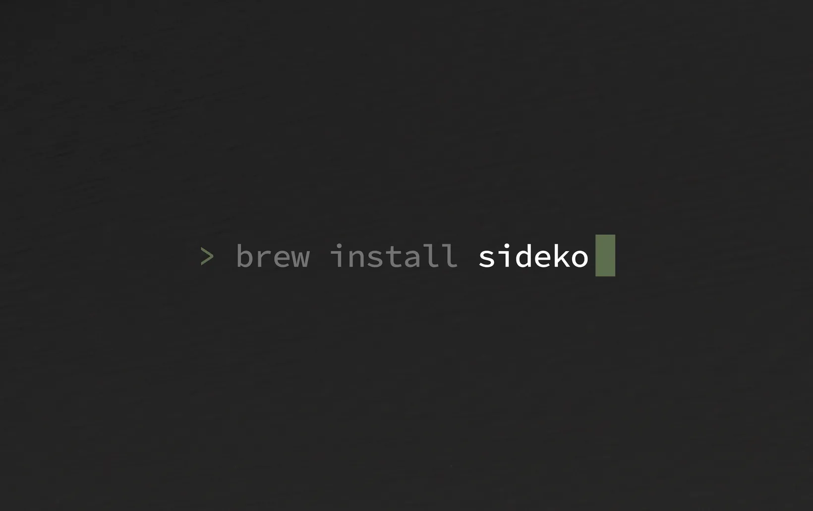 Sideko Launch Homepage