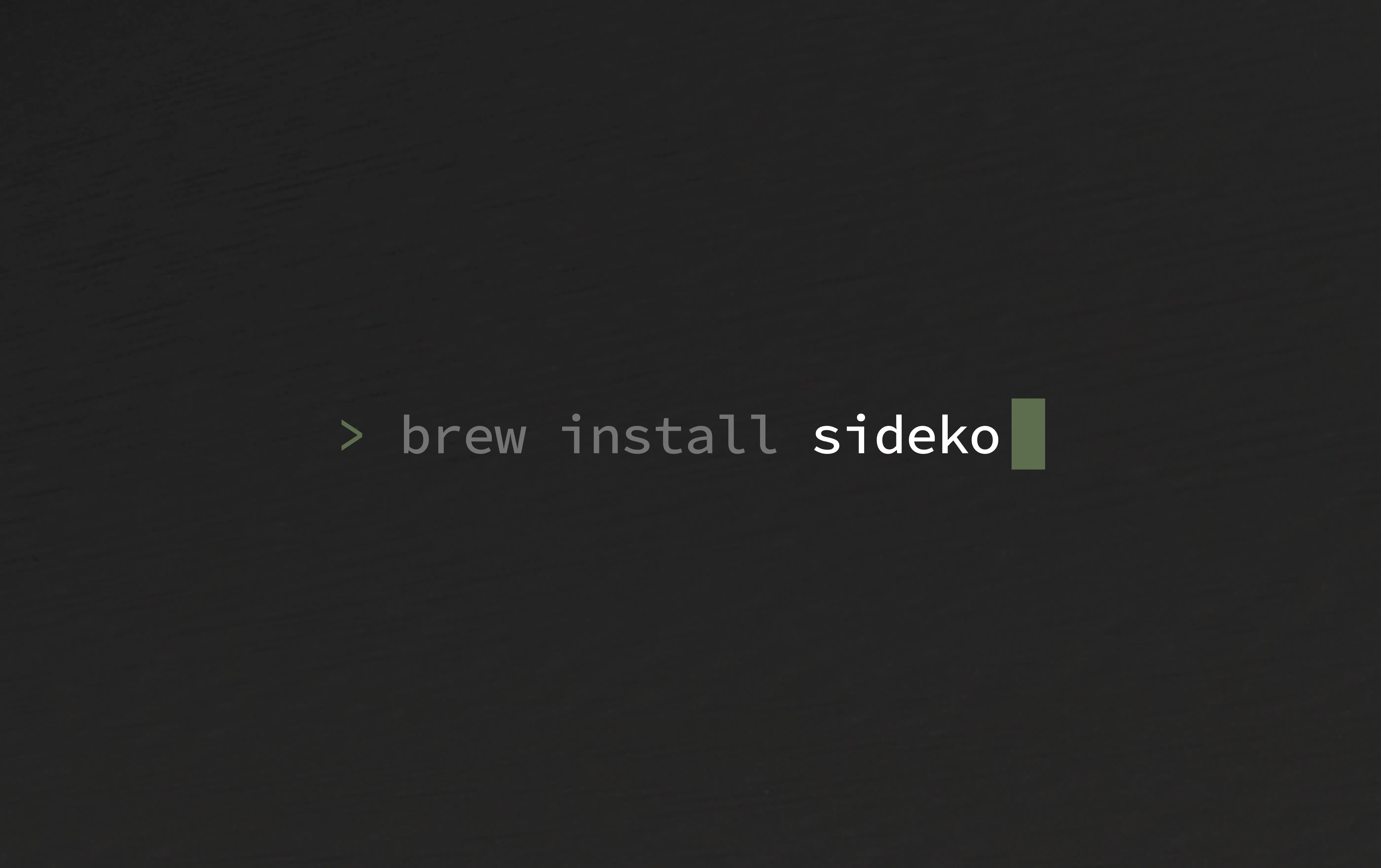 Sideko — Launch Homepage